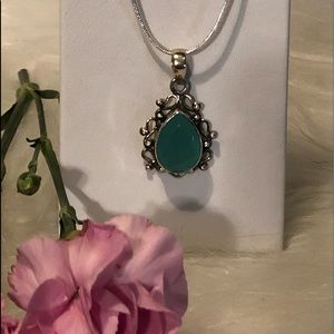 Natural Aventurine Sterling Silver Pendant